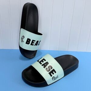 Beach Please Women’s Mint Slide Sandals Size M 7
